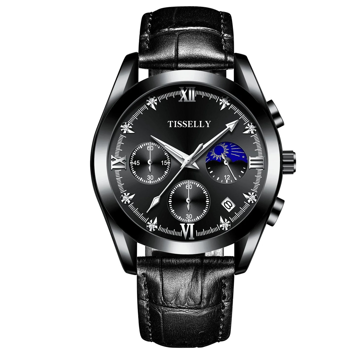 Men'S Durable Quartz Glow Watch Water Resistant