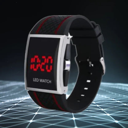 Stylish Unisex Digital LED Sports Watch with Date Display in Black or White