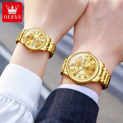 Stylish Waterproof Quartz Couple's Watch - Perfect for Men & Women!