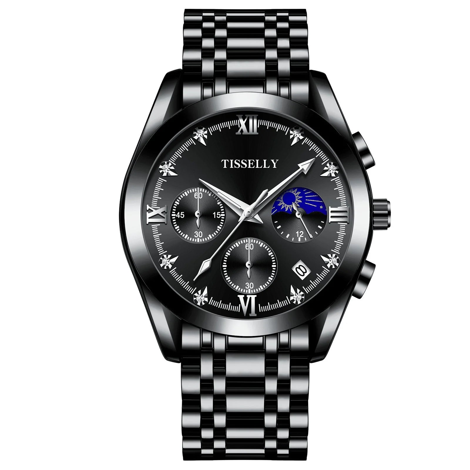 Men'S Durable Quartz Glow Watch Water Resistant