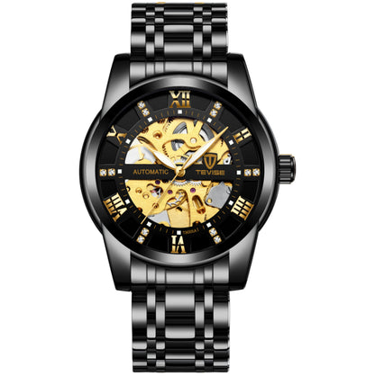Stylish Men's Automatic Mechanical Hollow Watch - Waterproof Fashion Timepiece