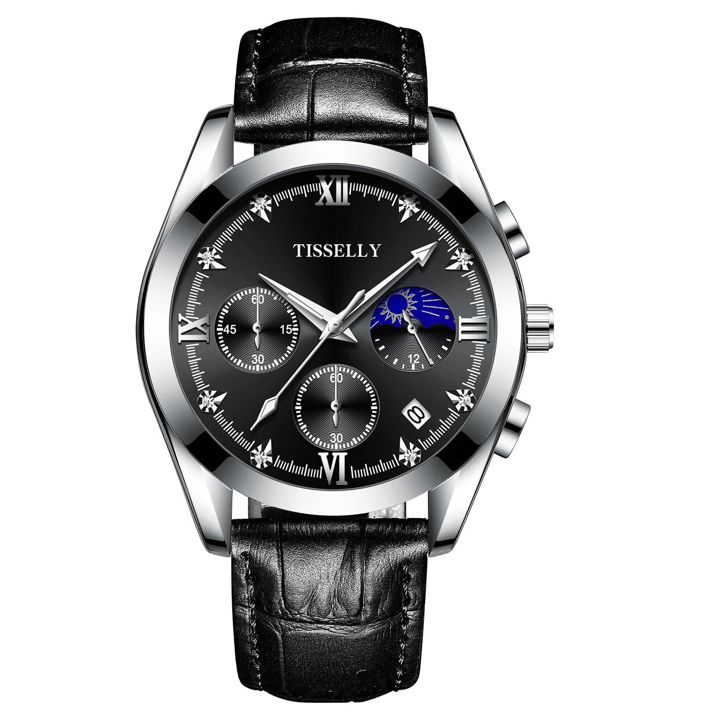 Men'S Durable Quartz Glow Watch Water Resistant