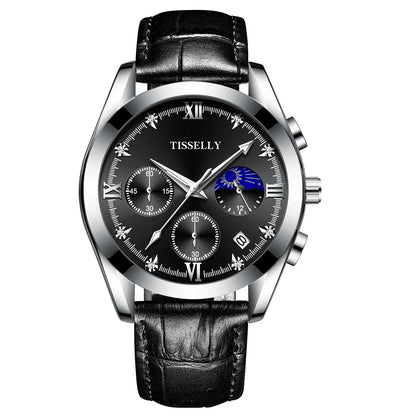 Men'S Durable Quartz Glow Watch Water Resistant