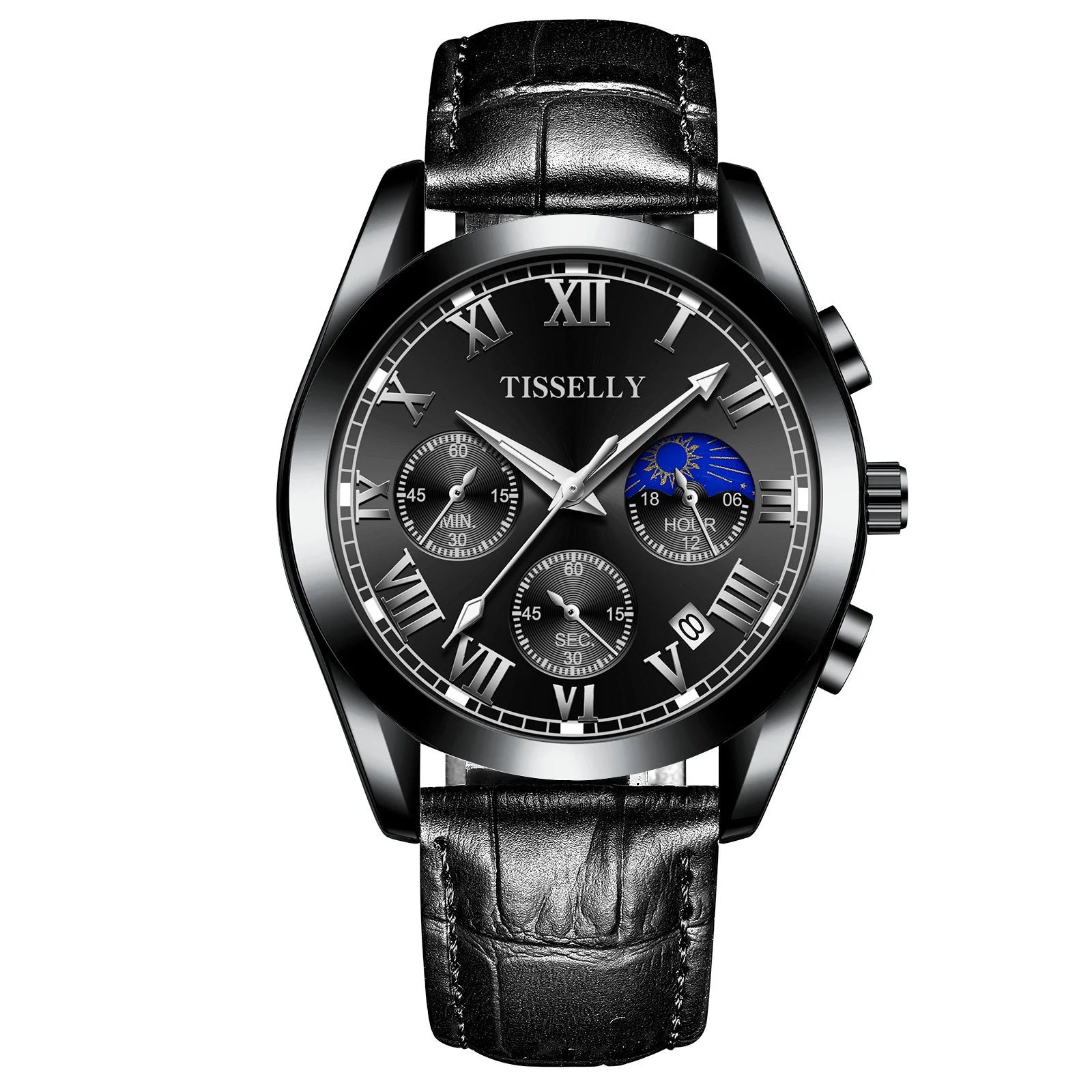 Men'S Durable Quartz Glow Watch Water Resistant