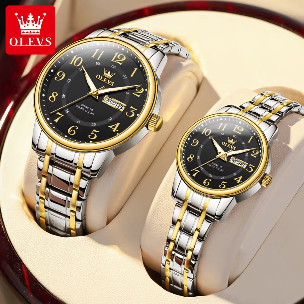 Stylish Waterproof Quartz Couple's Watch - Perfect for Men & Women!
