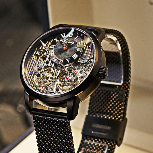 Luxury Double Tourbillon Automatic Mechanical Men's Watch