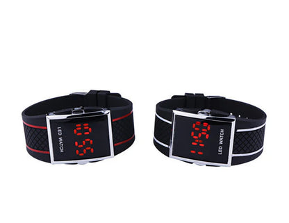 Stylish Unisex Digital LED Sports Watch with Date Display in Black or White