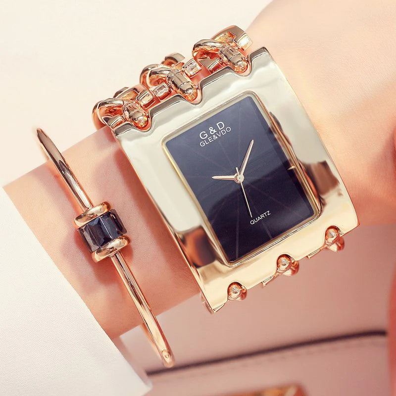 Elegant Designer Metal Band Classic Ladies Timepiece Fashionable Women'S Watch Stylish Bracelet Watch