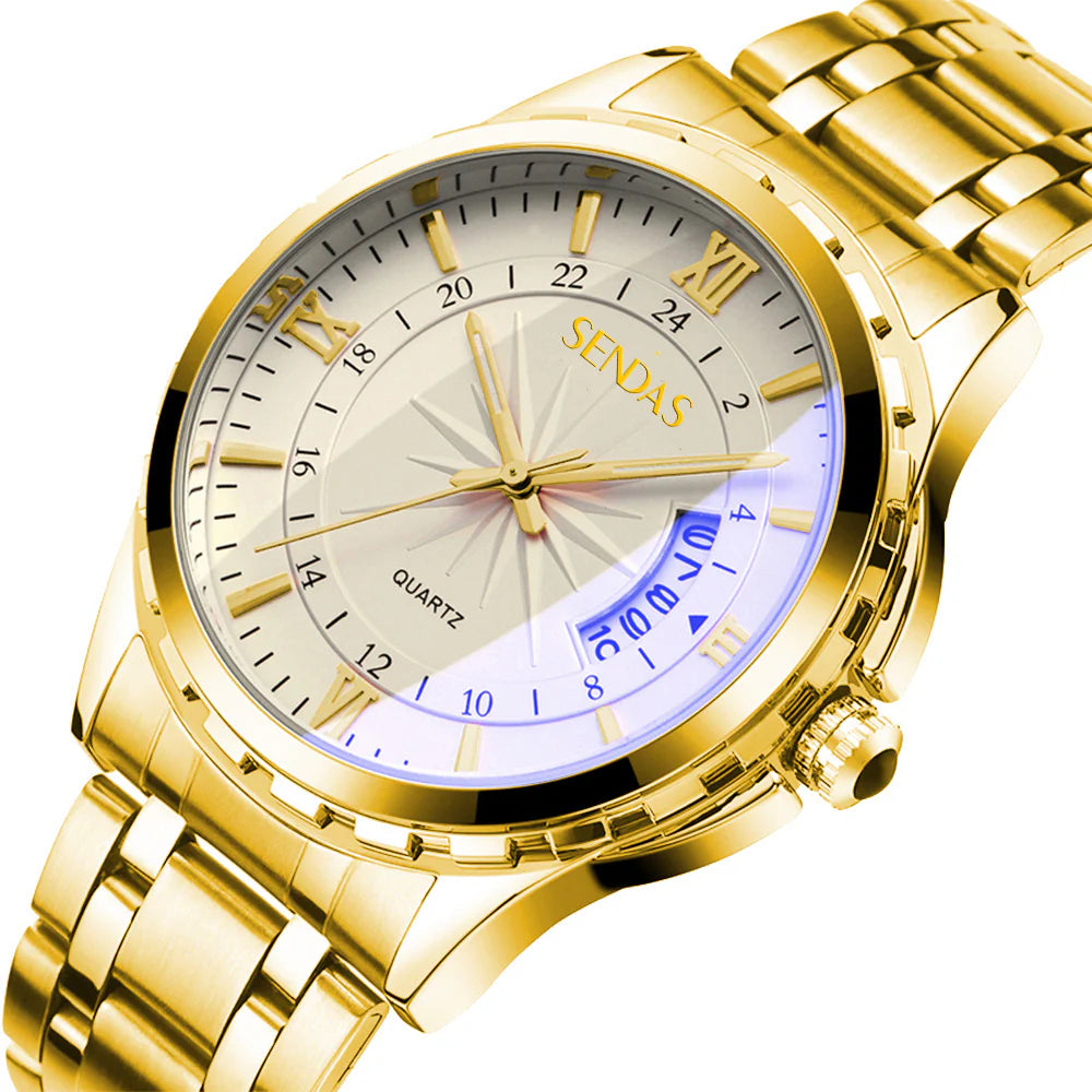 Water-Resistant Crystal Timepiece Non-Automatic Watch