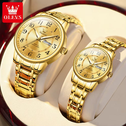Stylish Waterproof Quartz Couple's Watch - Perfect for Men & Women!