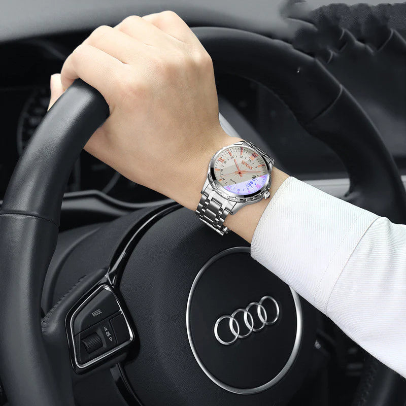 Water-Resistant Crystal Timepiece Non-Automatic Watch