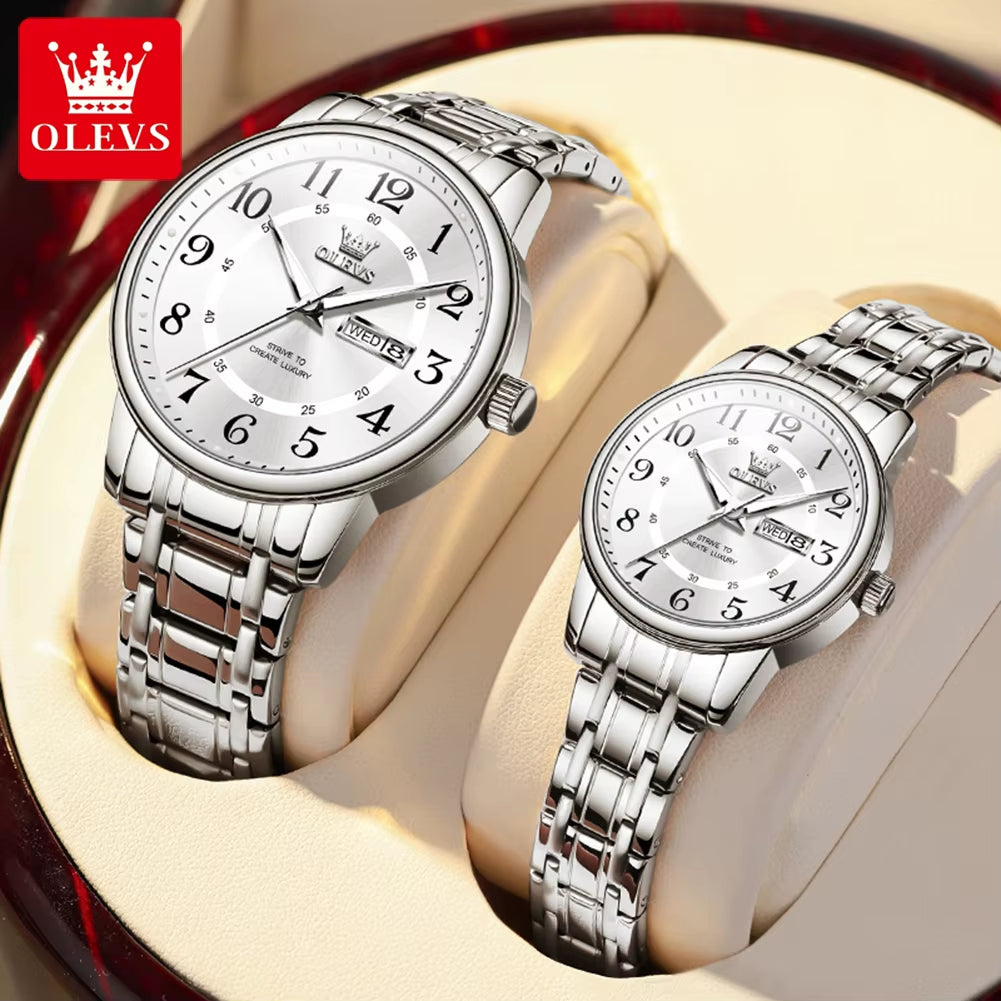 Stylish Waterproof Quartz Couple's Watch - Perfect for Men & Women!