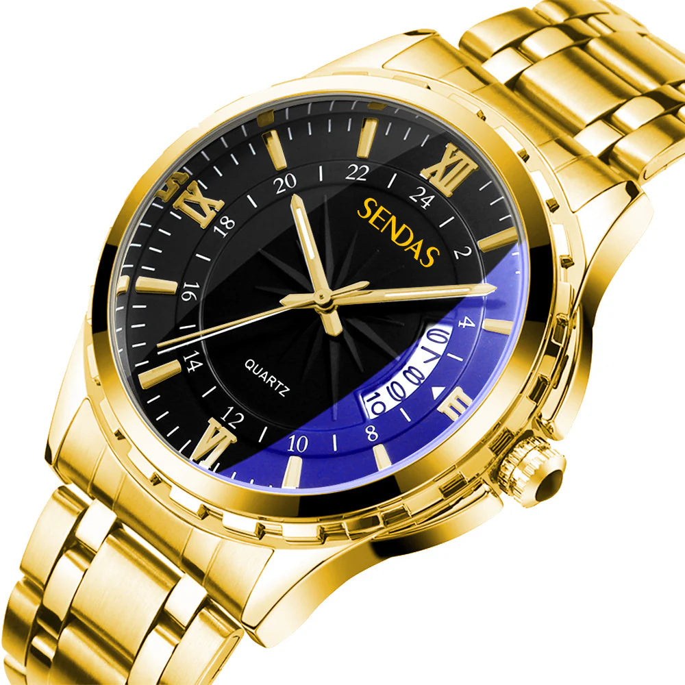 Water-Resistant Crystal Timepiece Non-Automatic Watch