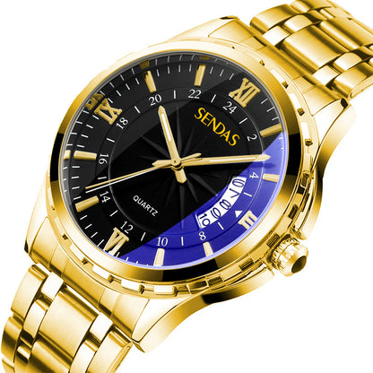 Water-Resistant Crystal Timepiece Non-Automatic Watch