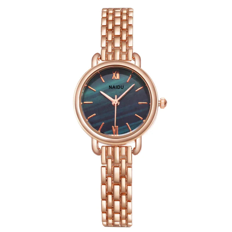 Women Watches New NAIDU Rose Gold Silver Ladies Bracelet Watch Womens Quartz Dress Wristwatch Feminino Reloj Mujer Kol Saati