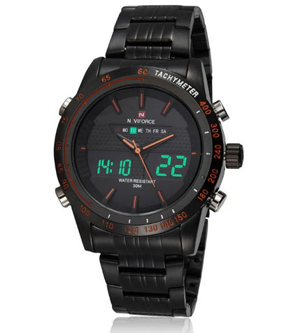 Durable Digital Timepiece, Active Men'S Wristwatch, Metal Strap Men'S Watch