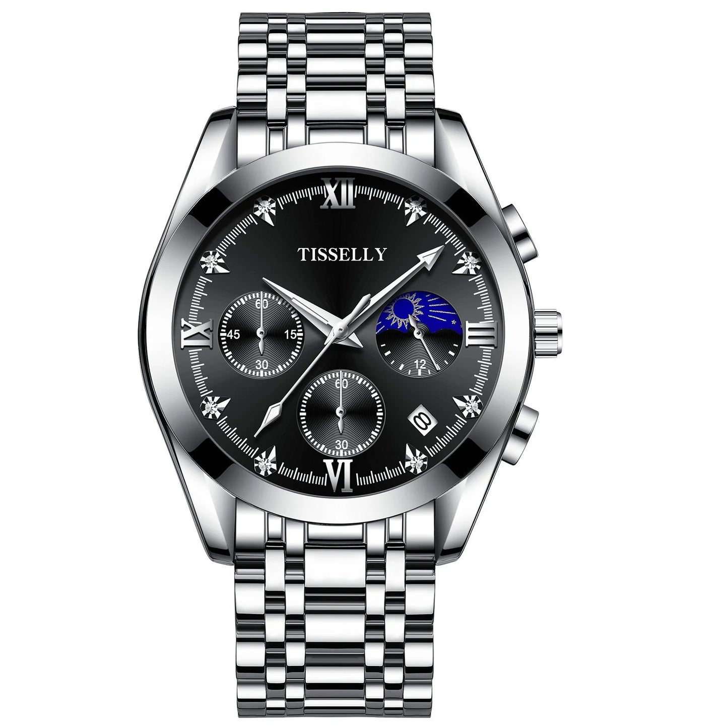 Men'S Durable Quartz Glow Watch Water Resistant