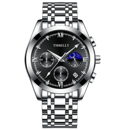 Men'S Durable Quartz Glow Watch Water Resistant