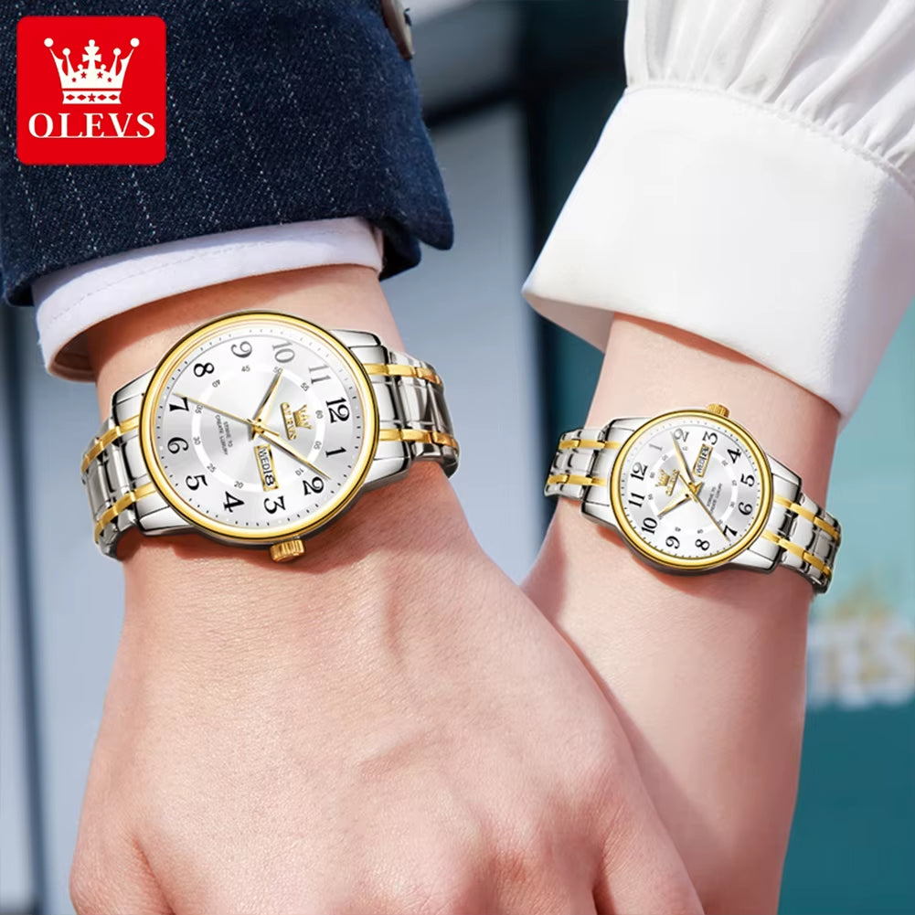 Stylish Waterproof Quartz Couple's Watch - Perfect for Men & Women!