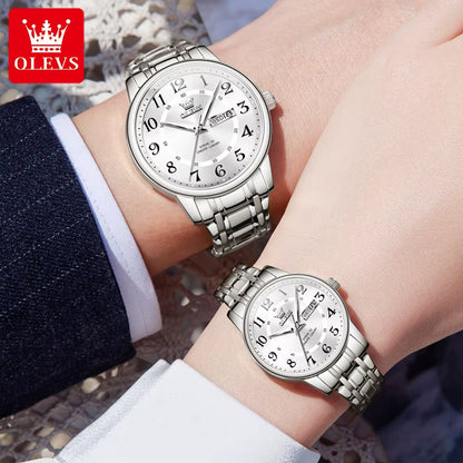 Stylish Waterproof Quartz Couple's Watch - Perfect for Men & Women!