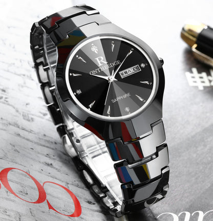 Stylish Tungsten Steel Quartz Watch for Men