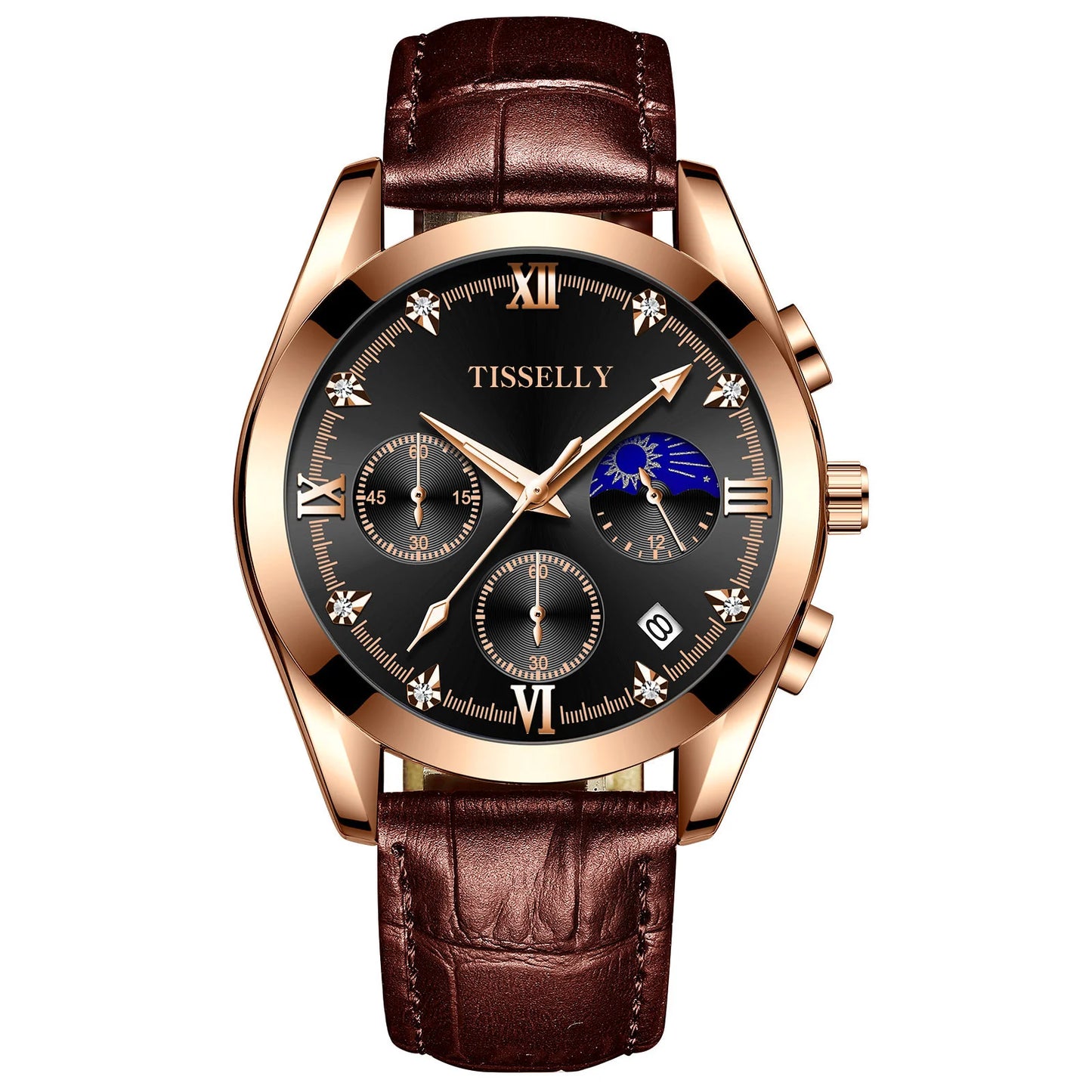 Men'S Durable Quartz Glow Watch Water Resistant