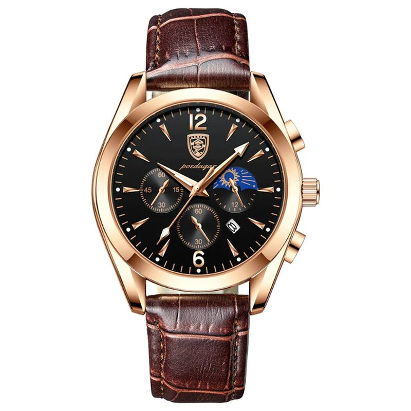 POEDAGAR 2021 Fashion Leather Mens Watches Casual Sporttop Brand Luxury Quartz Clock Student Gift Wristwatch Relogio Masculino