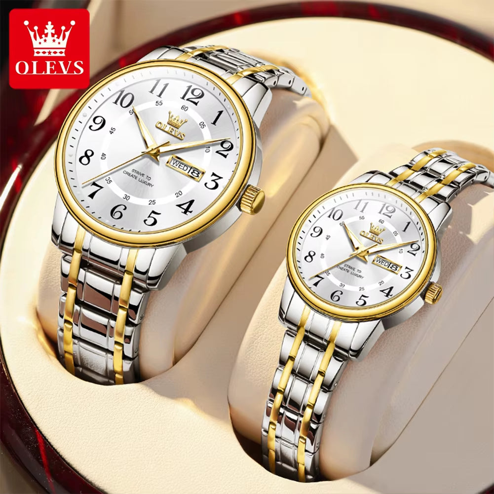 Stylish Waterproof Quartz Couple's Watch - Perfect for Men & Women!