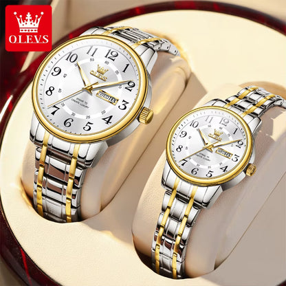 Stylish Waterproof Quartz Couple's Watch - Perfect for Men & Women!