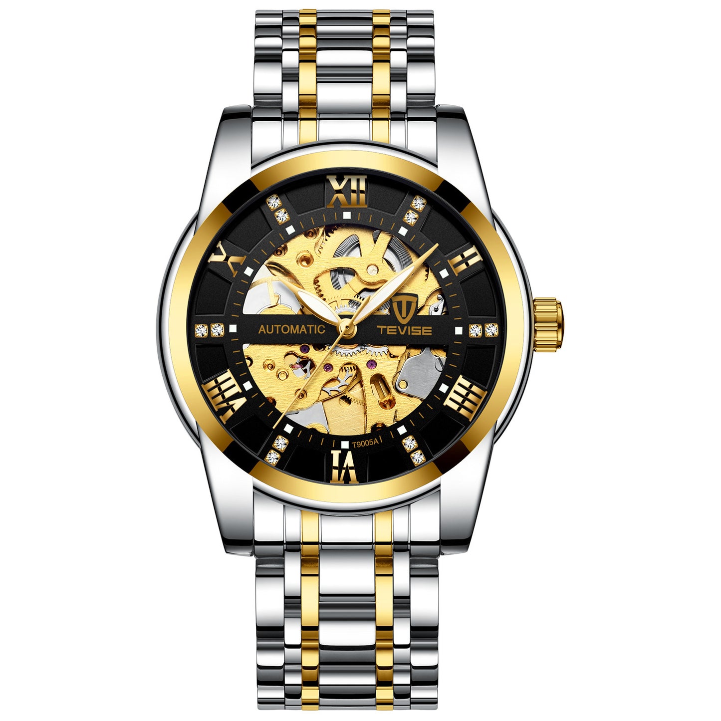 Stylish Men's Automatic Mechanical Hollow Watch - Waterproof Fashion Timepiece