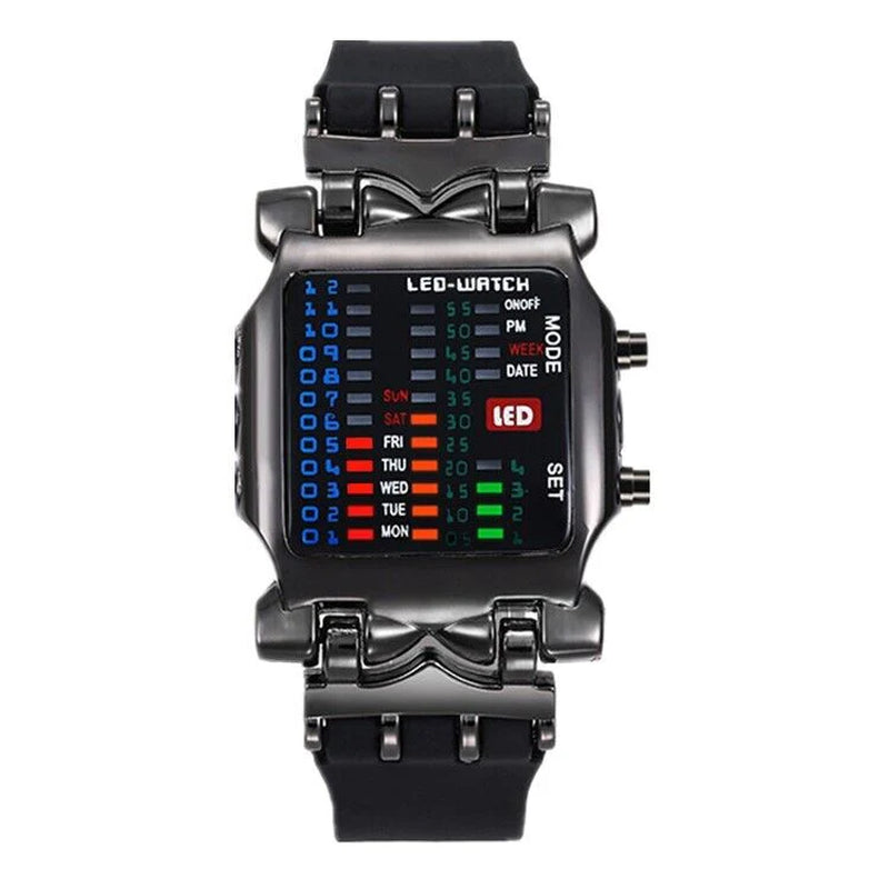 Luxury Men'S Watch LED Sports Date Digital Bracelet Waterproof Quartz Wristwatch