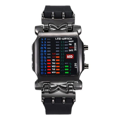 Luxury Men'S Watch LED Sports Date Digital Bracelet Waterproof Quartz Wristwatch