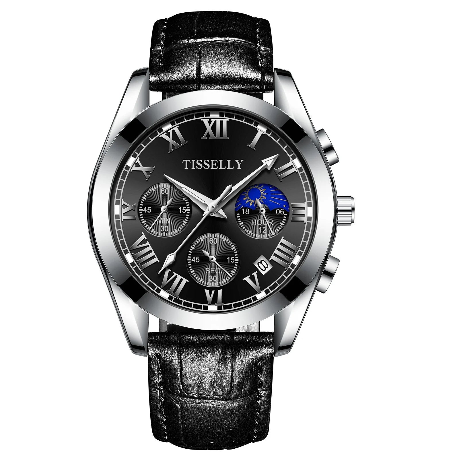 Men'S Durable Quartz Glow Watch Water Resistant