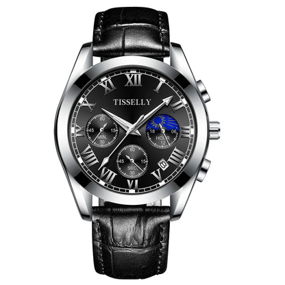 Men'S Durable Quartz Glow Watch Water Resistant