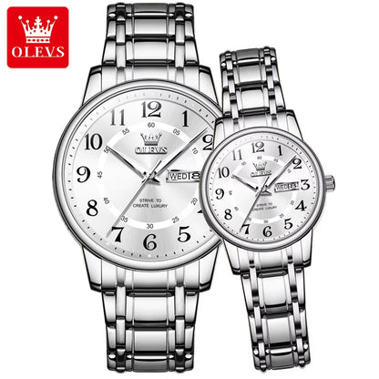 Stylish Waterproof Quartz Couple's Watch - Perfect for Men & Women!