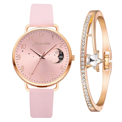 Elegant Star Design Crystal Timepiece for Ladies with Band Face Women'S Watch Femme Horloge Damen Uhr Reloj Damas Fast Delivery