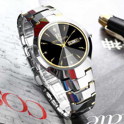 Stylish Tungsten Steel Quartz Watch for Men