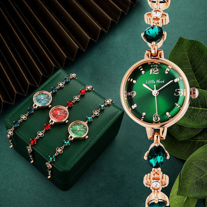 Elegant Small Green Jade Bracelet Watch for Women - Perfect Gift!